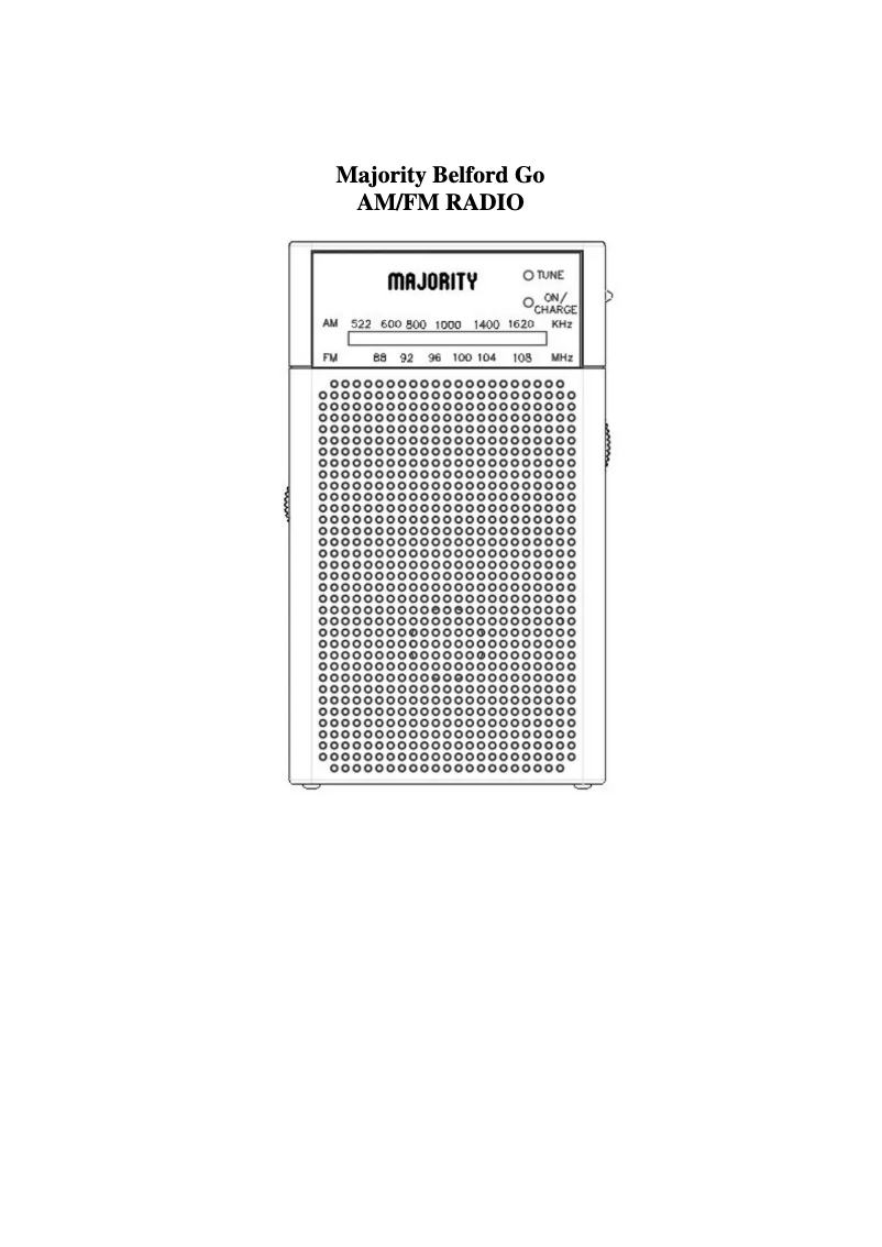 Page 1 de la notice Manuel utilisateur Majority Belford Go