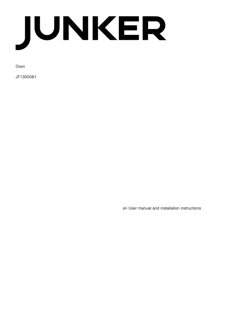 Page n°1 - Label énergétique Junker JF1300061