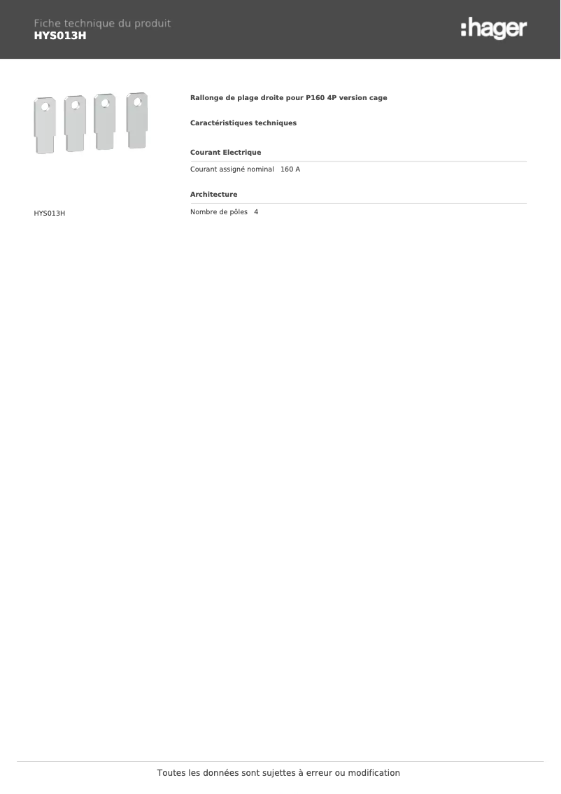 Image de la première page du manuel de l'appareil HYS013H