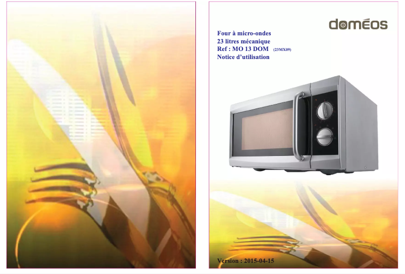 Page n°1 - Manuel utilisateur Doméos MO-13-DOM