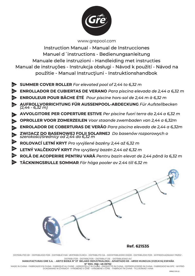 Page 1 de la notice Manuel utilisateur Gre 621535