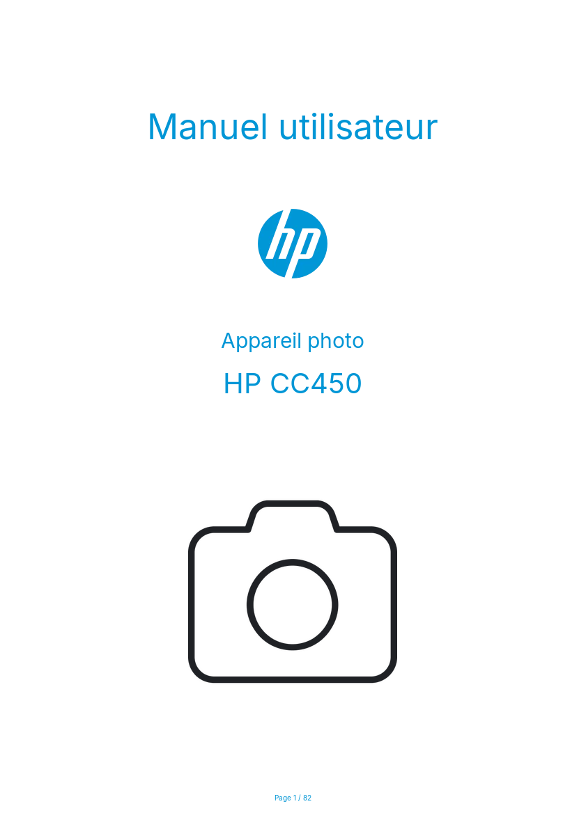 Image de la première page du manuel de l'appareil CC450