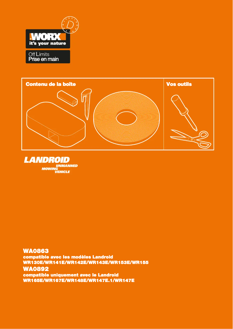 Page n°1 - Manuel utilisateur Worx Landroid WA0892