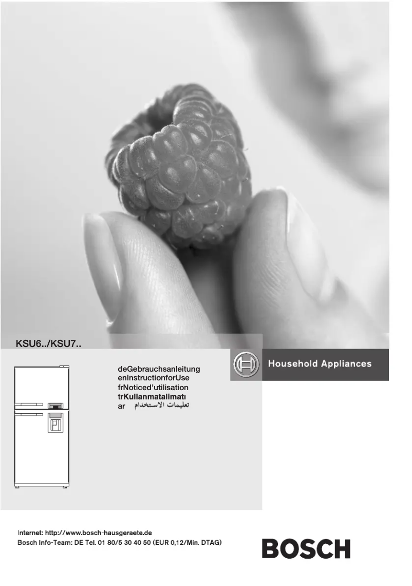 Page n°1 - Manuel utilisateur Bosch KSU65920NE