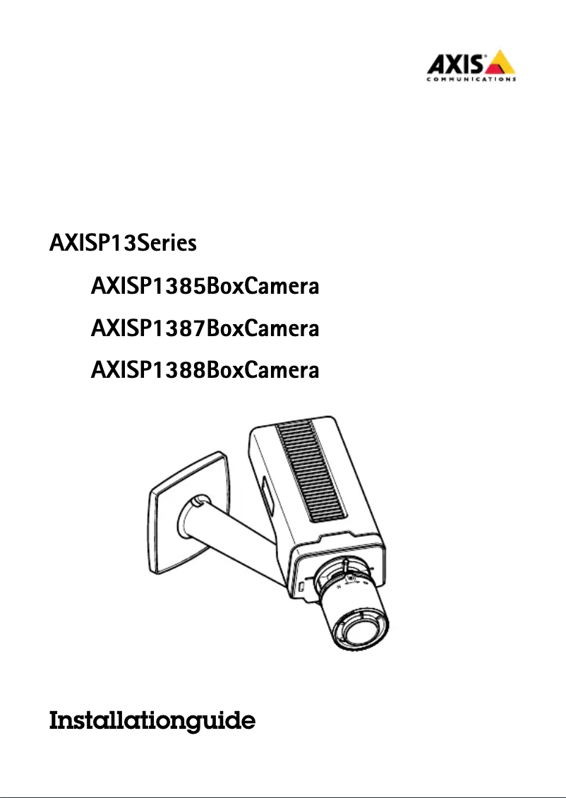 Page 1 de la notice Manuel utilisateur Axis P1385