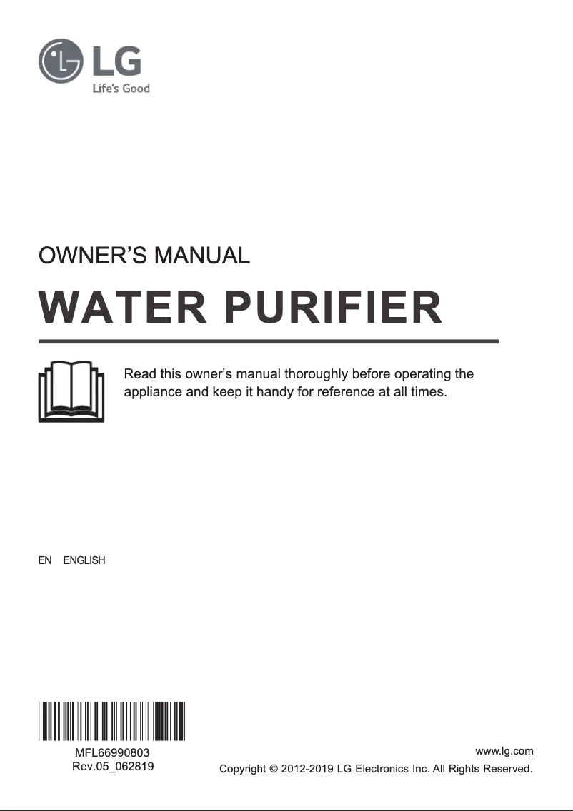 Page 1 de la notice Manuel utilisateur LG WHD71RB4RP