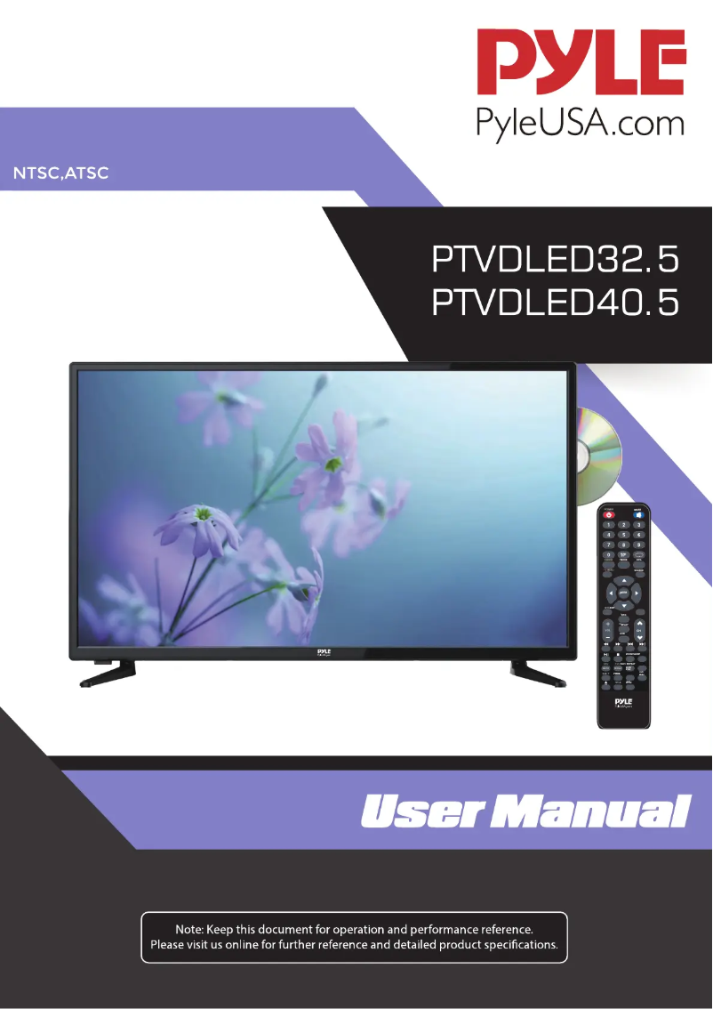 Page n°1 - Manuel utilisateur Pyle PTVDLED40.5