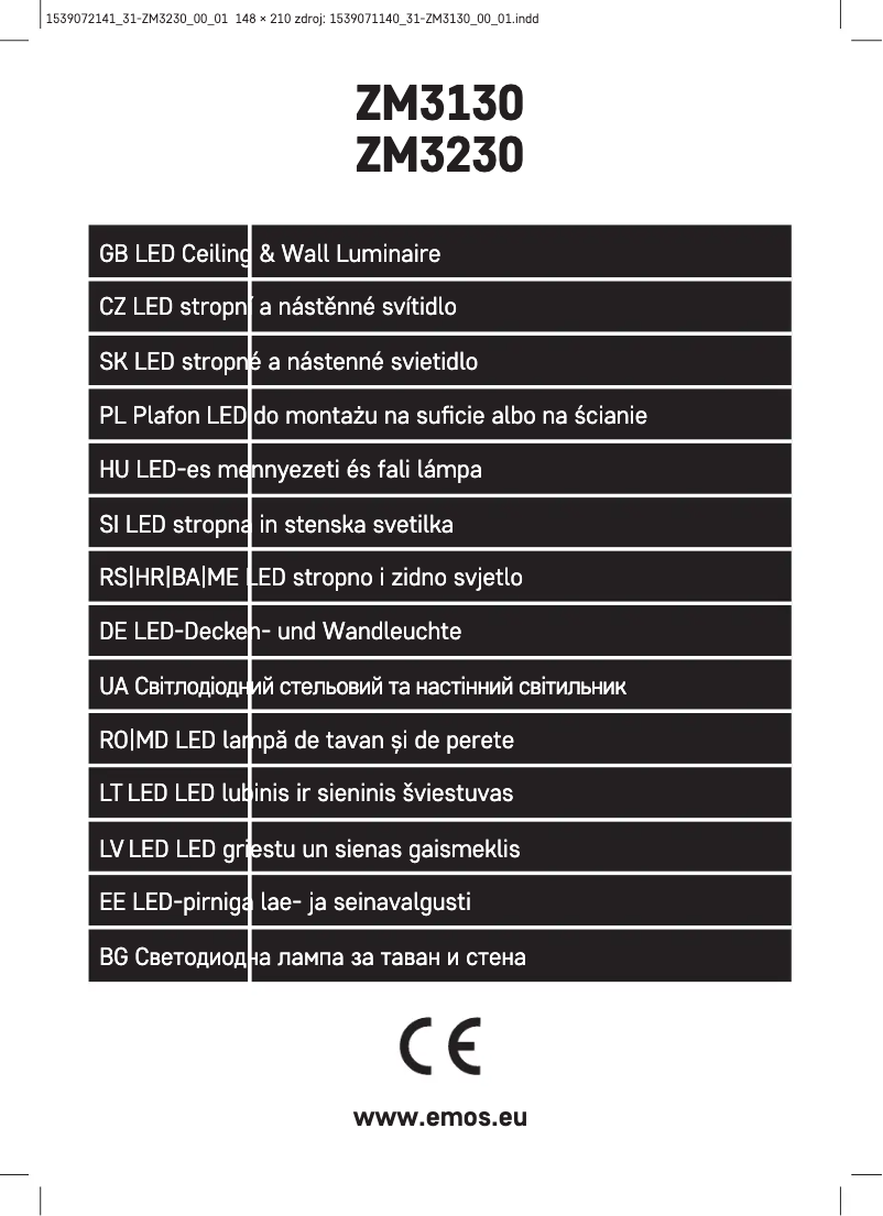 Page n°1 - Manuel utilisateur Emos ZM3230