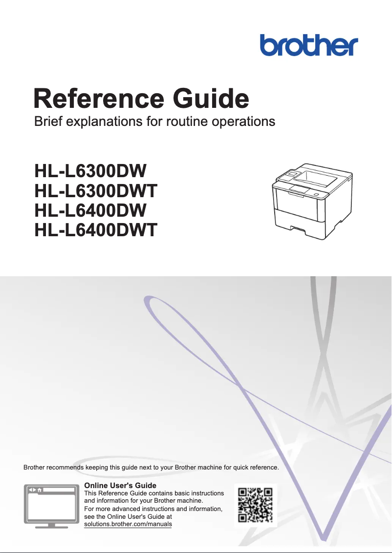 Page 1 de la notice Manuel utilisateur Brother HL-L6400DWTSP