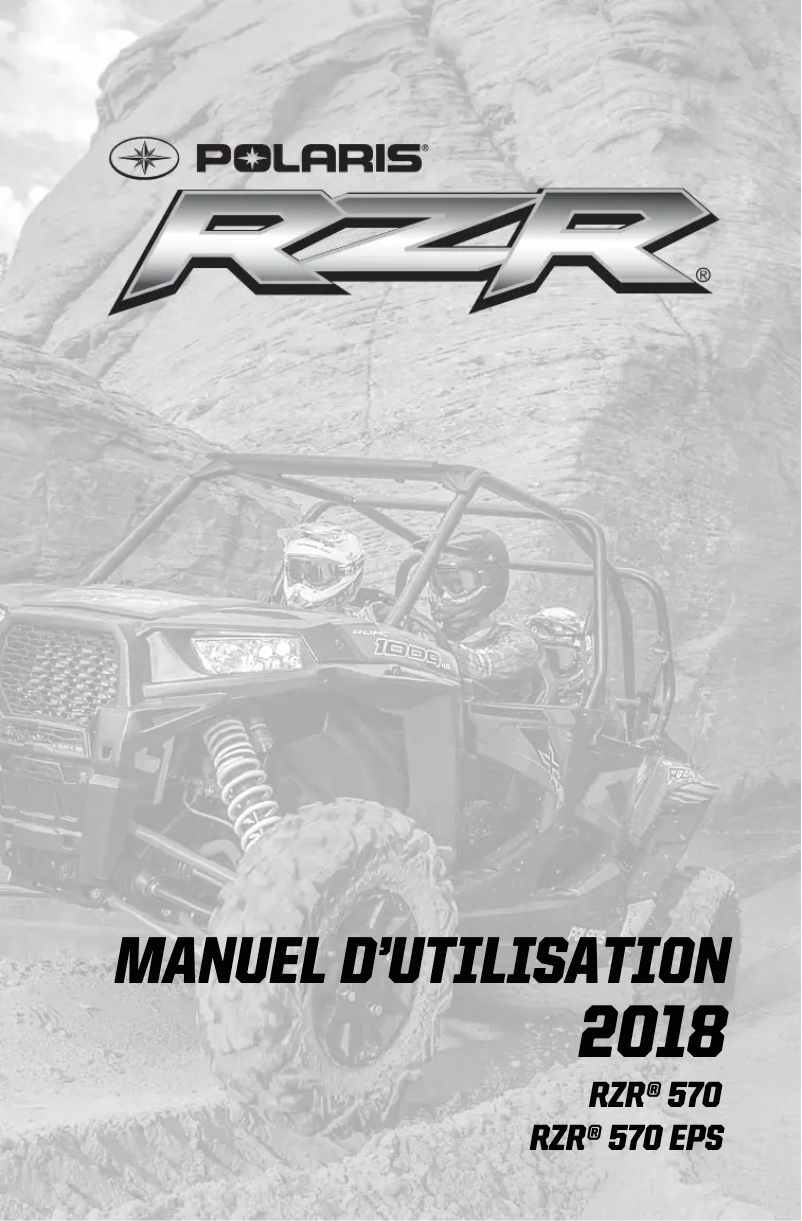 Image de la première page du manuel de l'appareil RZR 570 EPS (2018)
