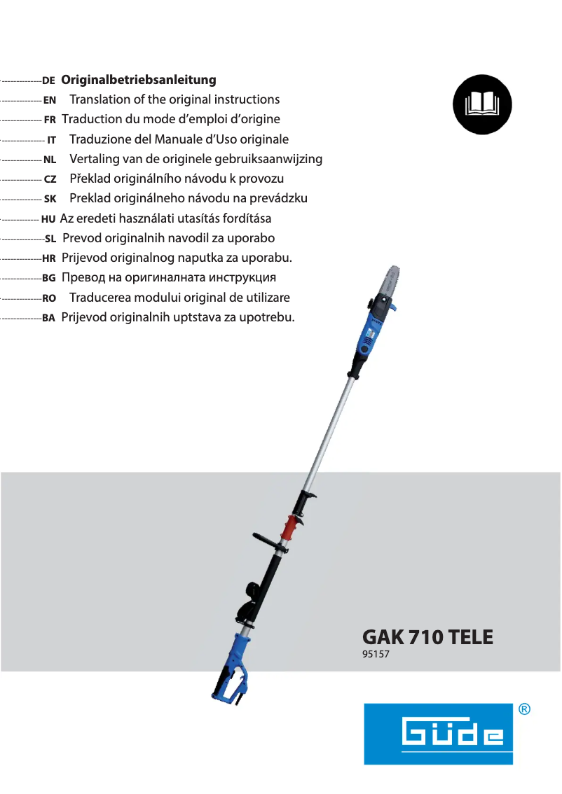 Page n°1 - Manuel utilisateur Güde GAK 710 TELE