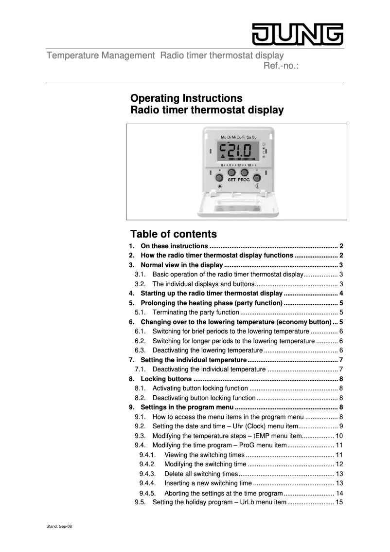 Image de la première page du manuel de l'appareil CDHLK-FT