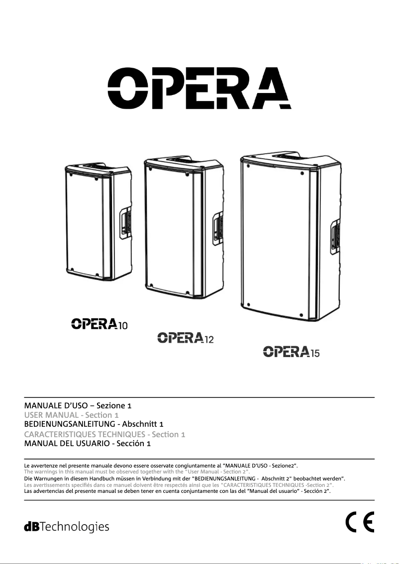 Image de la première page du manuel de l'appareil Opera 12