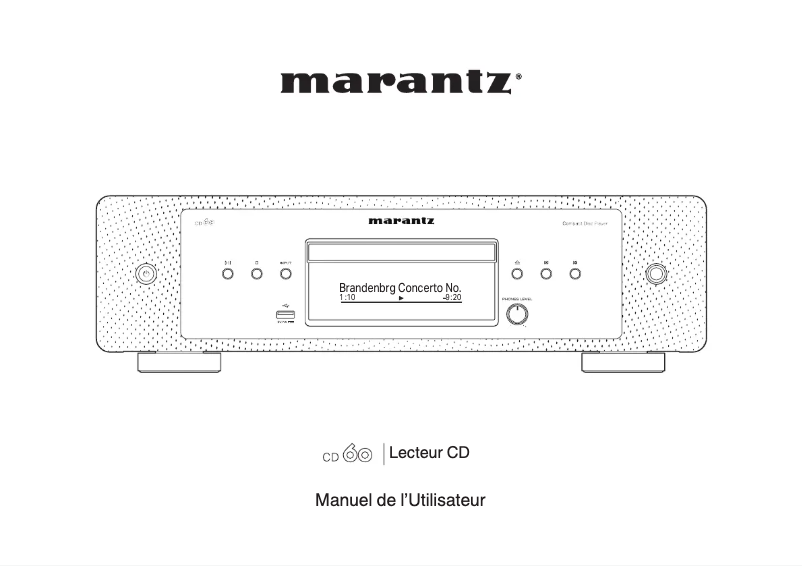 Page n°1 - Guide de démarrage rapide Marantz CD60