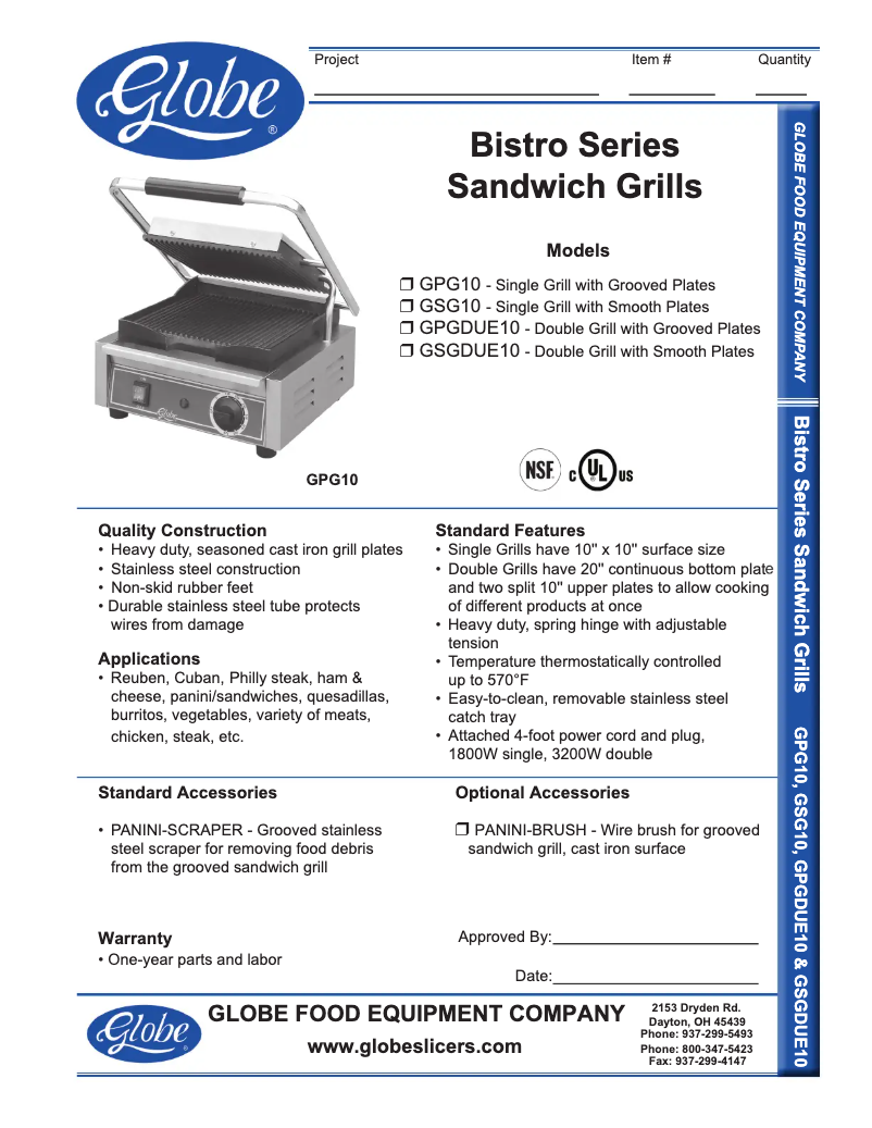 Image de la première page du manuel de l'appareil GSGDUE10