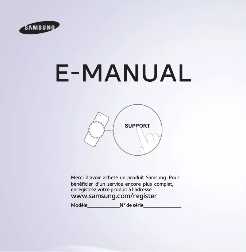 Page 1 de la notice Manuel utilisateur Samsung UA40ES6600R