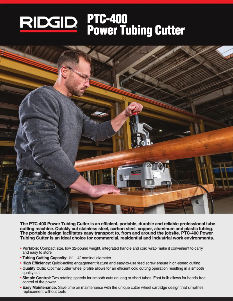 Page n°1 - Catalogue Ridgid PTC-400