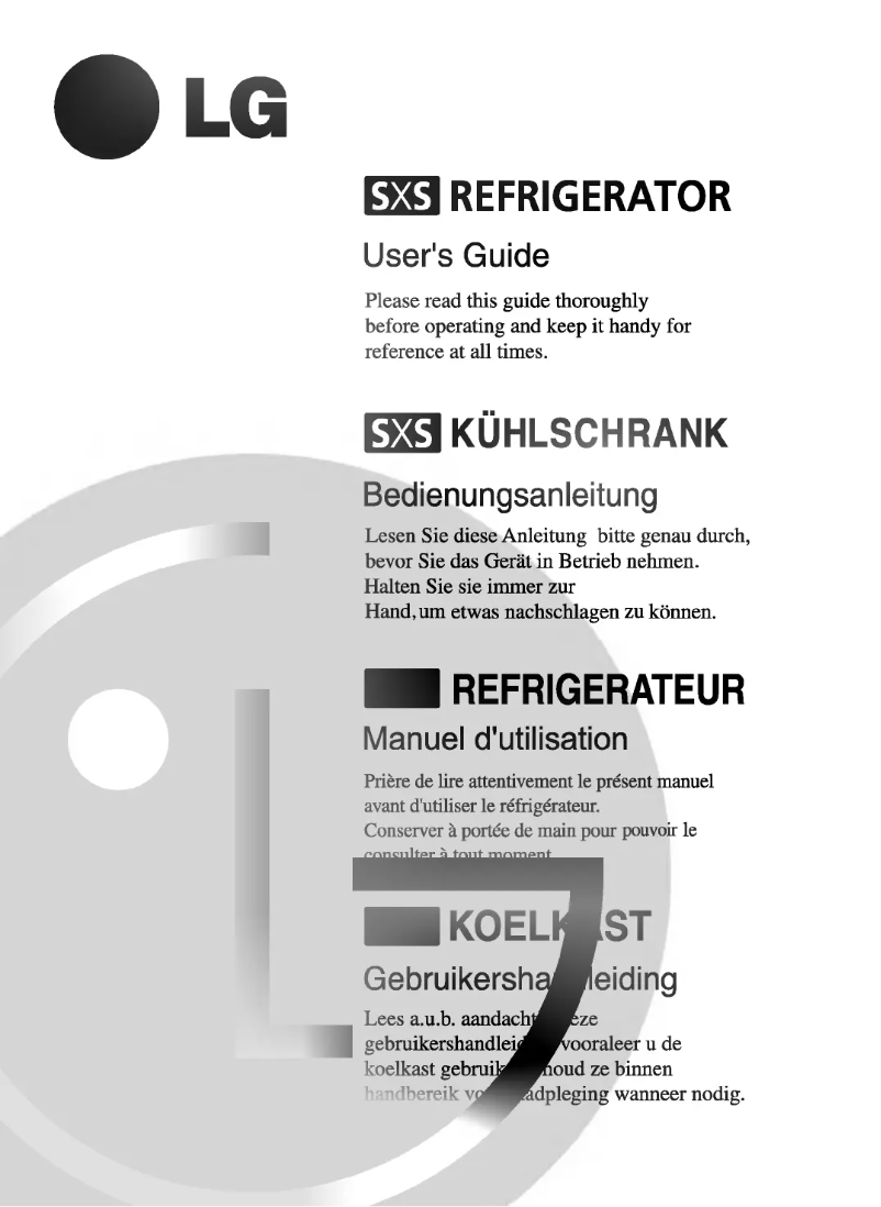 Page 1 de la notice Manuel utilisateur LG GR-L217ATKA