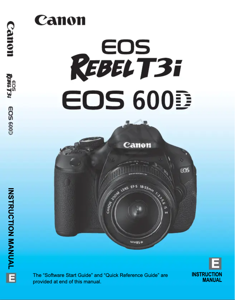 Image de la première page du manuel de l'appareil EOS Rebel T3i