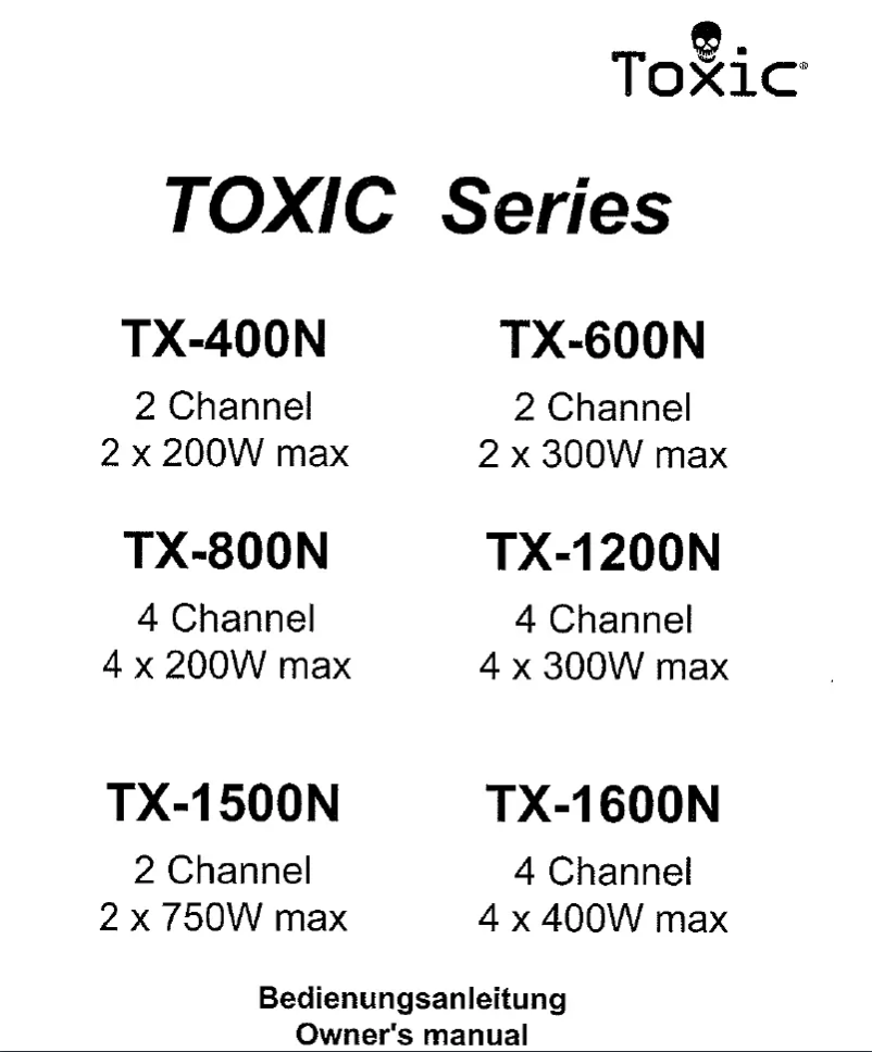 Image de la première page du manuel de l'appareil TX-400