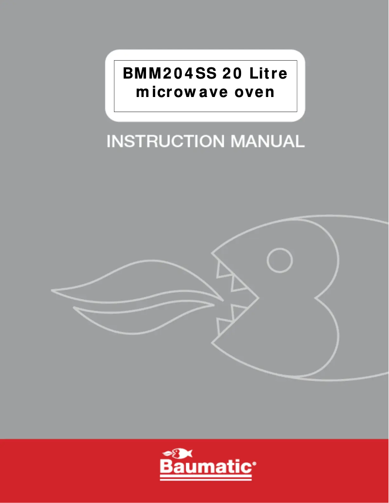 Page 1 de la notice Manuel utilisateur Baumatic BMM204SS