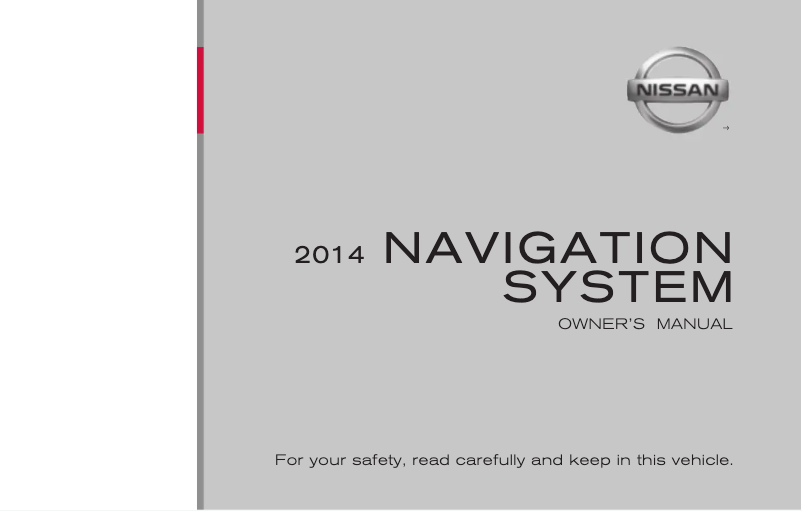 Page 1 of the manual User Manual Nissan Versa Sedan (2014)