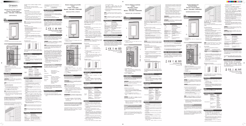 Image de la première page du manuel de l'appareil THGN 132ES