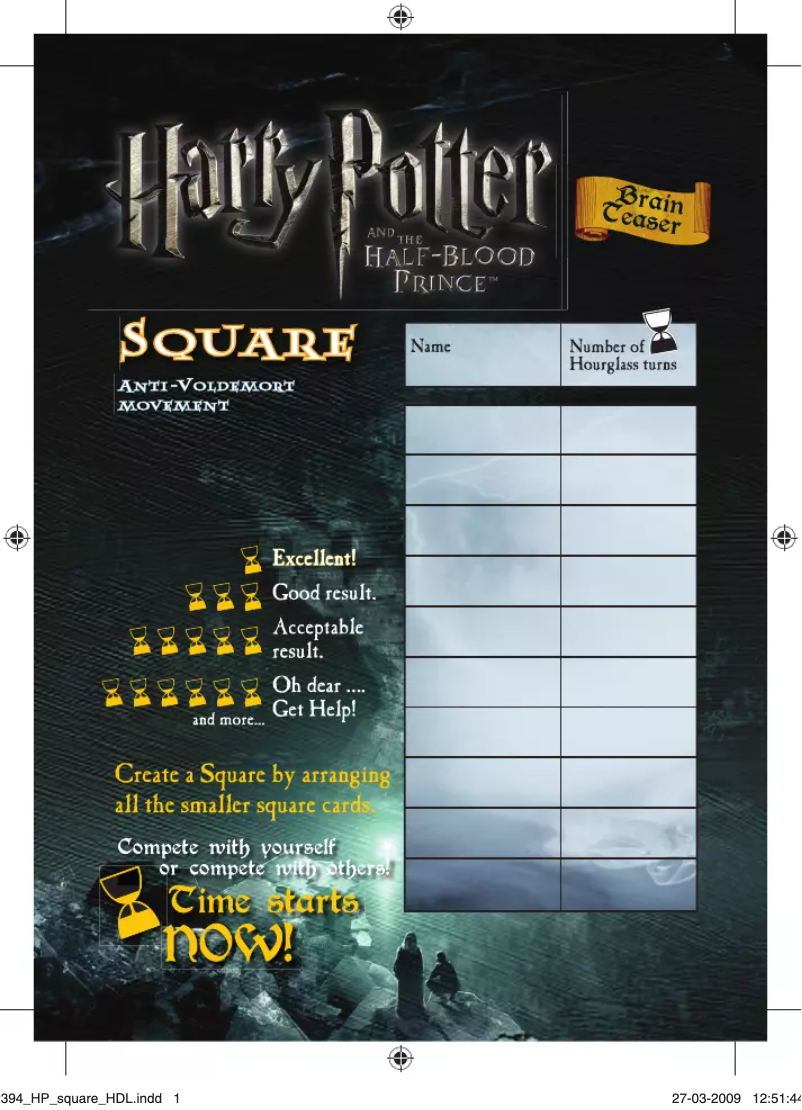 Page n°1 - Manuel utilisateur Jumbo Harry Potter Square Movement
