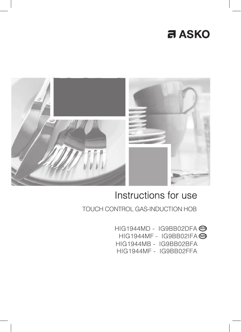 Page n°1 - Manuel utilisateur Asko HIG1944MB