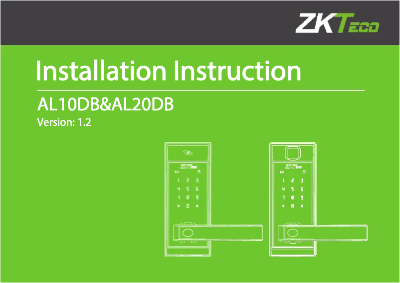Page n°1 - Guide d'installation ZKTeco AL20DB
