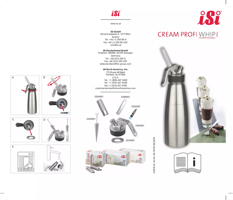 Image de la première page du manuel de l'appareil Cream Profi Whip Plus