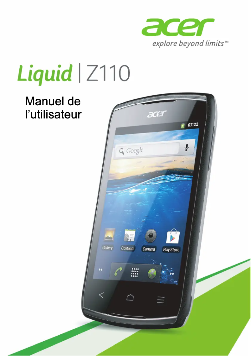 Página 1 del manual Manual de usuario Acer Liquid Z110 Duo