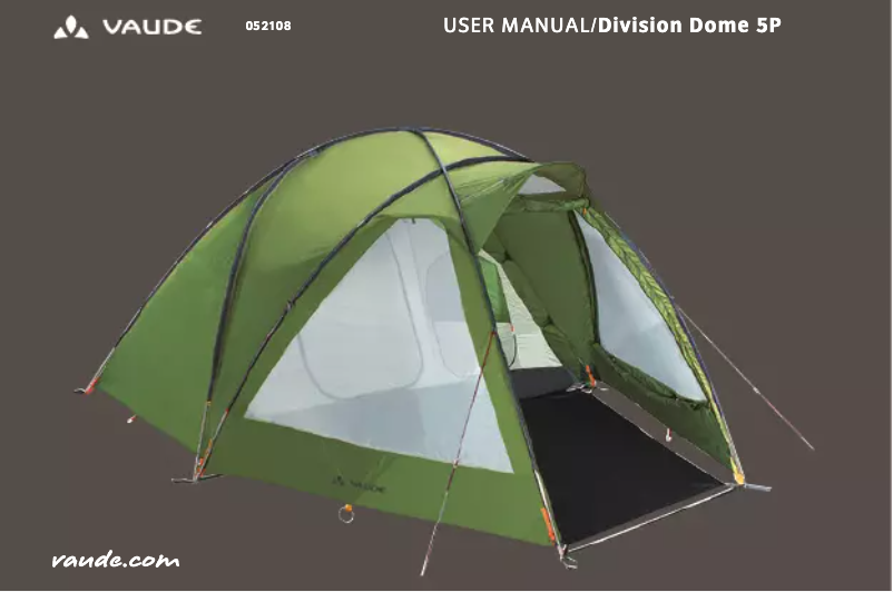 Page n°1 - Manuel utilisateur Vaude Division Dome 5P
