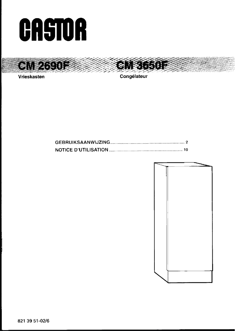 Page n°1 - Manuel utilisateur Castor CM 3650 F