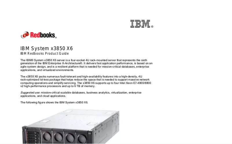 Page n°1 - Manuel utilisateur IBM System x 3850 X6