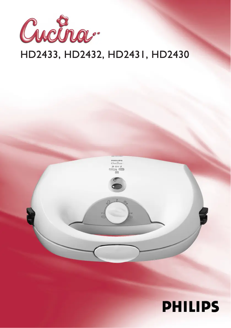 Page n°1 - Manuel utilisateur Philips Cucina HD2431