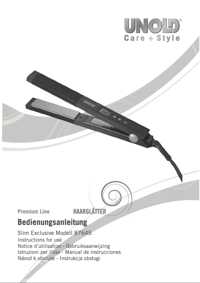 Page 1 de la notice Manuel utilisateur Unold Slim Exclusive 87645