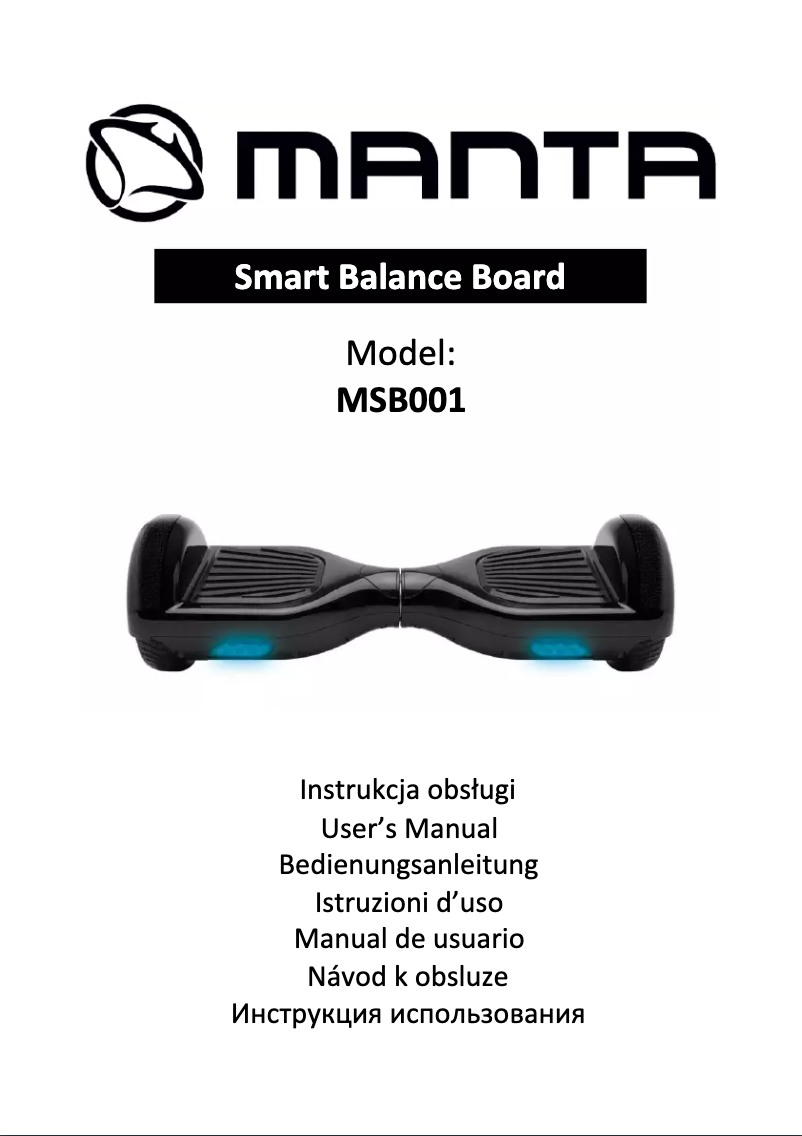 Page n°1 - Manuel utilisateur Manta MSB001
