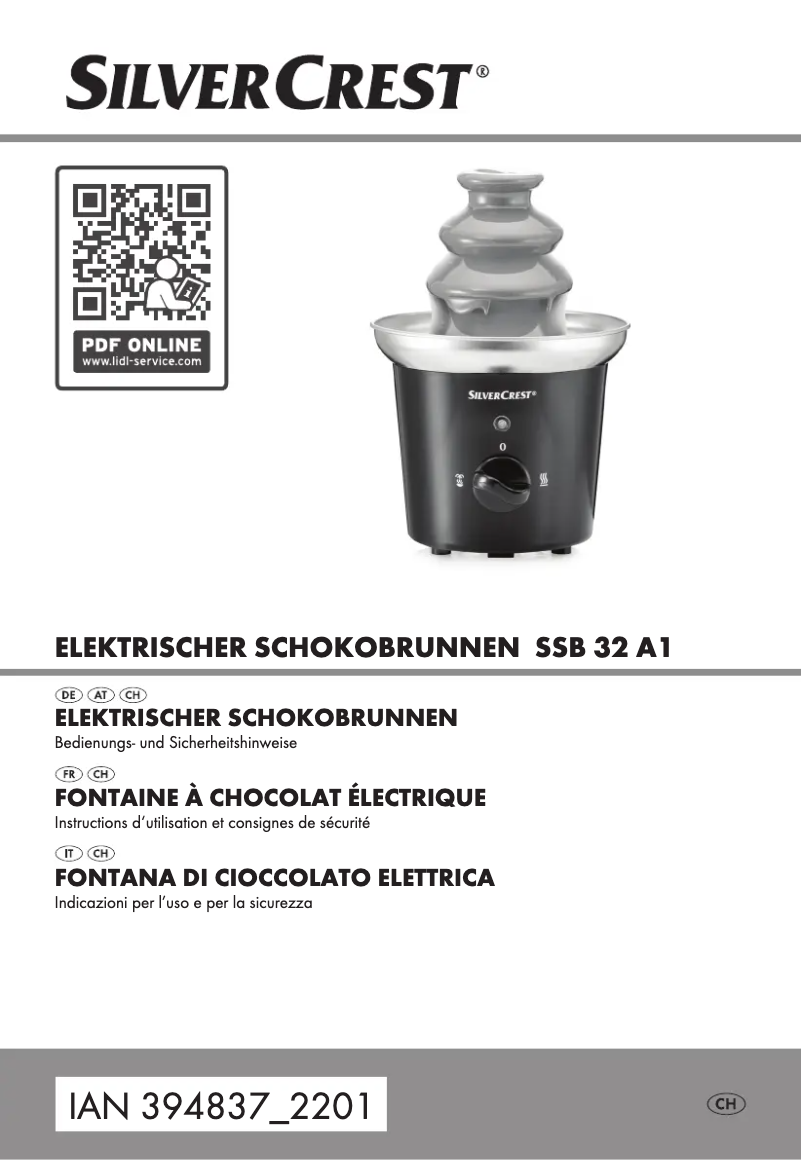 Page 1 de la notice Manuel utilisateur SilverCrest SSB 32 A1
