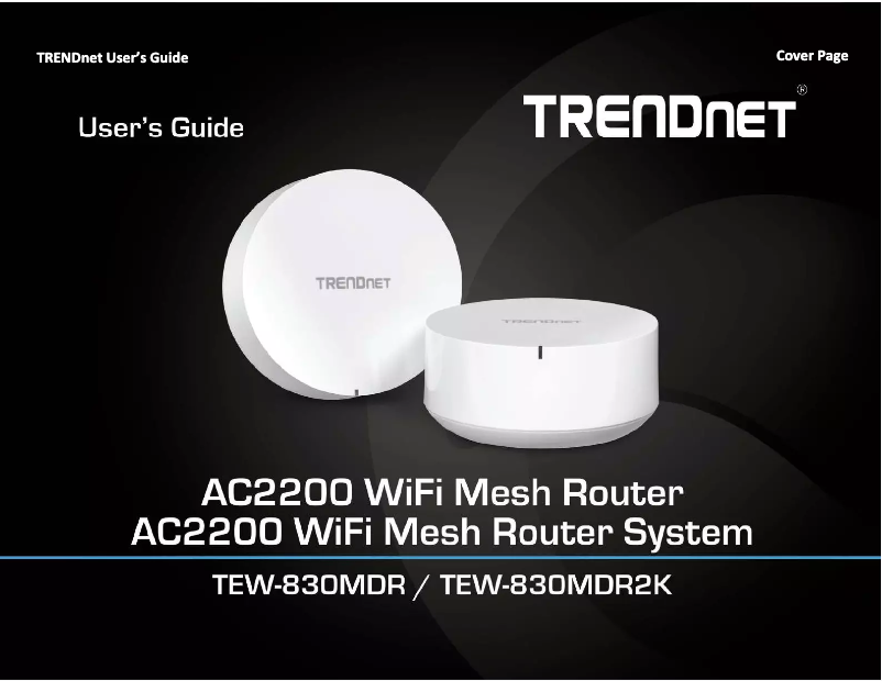 Página 1 del manual Manual de usuario TRENDnet TEW-830MDR2K