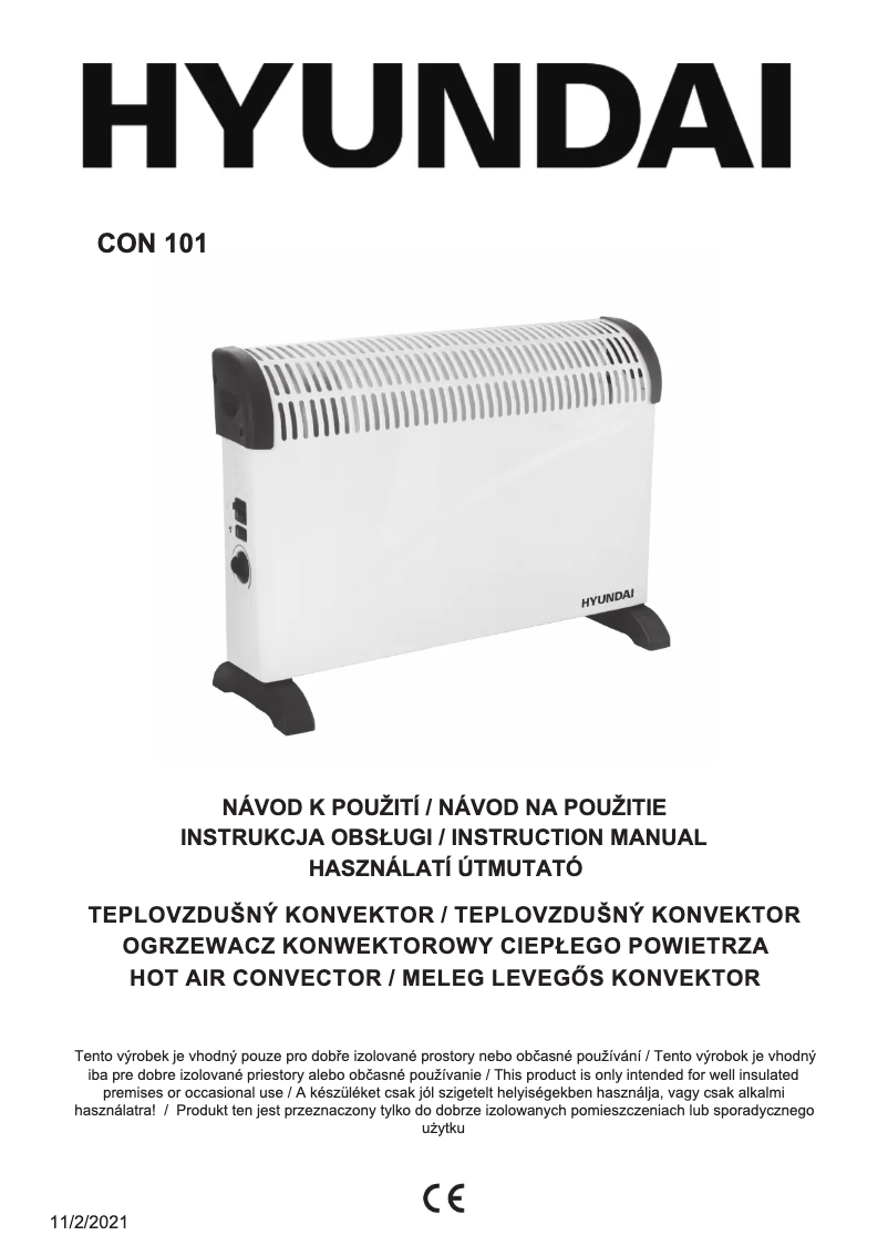 Página 1 del manual Manual de usuario Hyundai CON 101