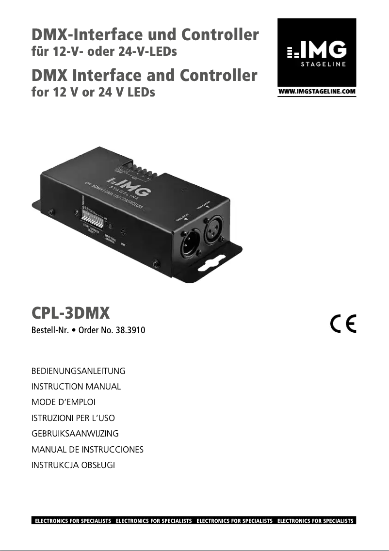 Image de la première page du manuel de l'appareil CPL-3DMX