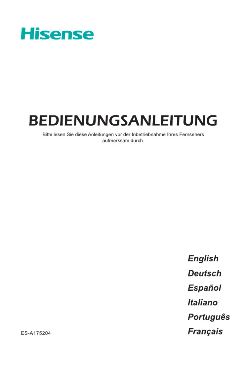 Página 1 del manual Manual de usuario Hisense H43A5600