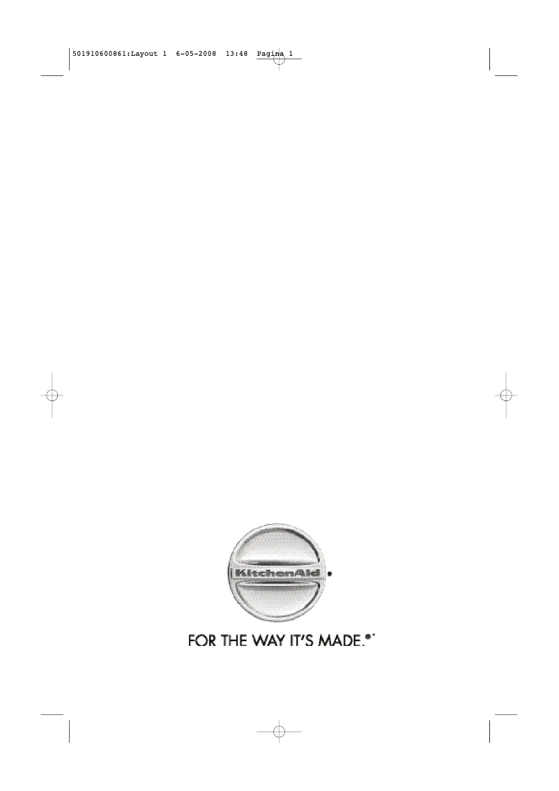 Page 1 de la notice Manuel utilisateur KitchenAid KHPS 7520/I