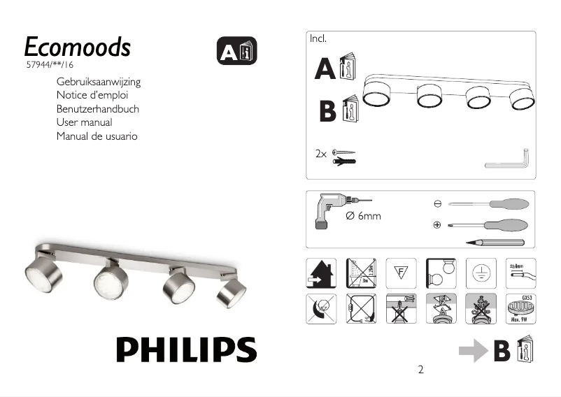 Page n°1 - Manuel utilisateur Philips Ecomoods 579443116