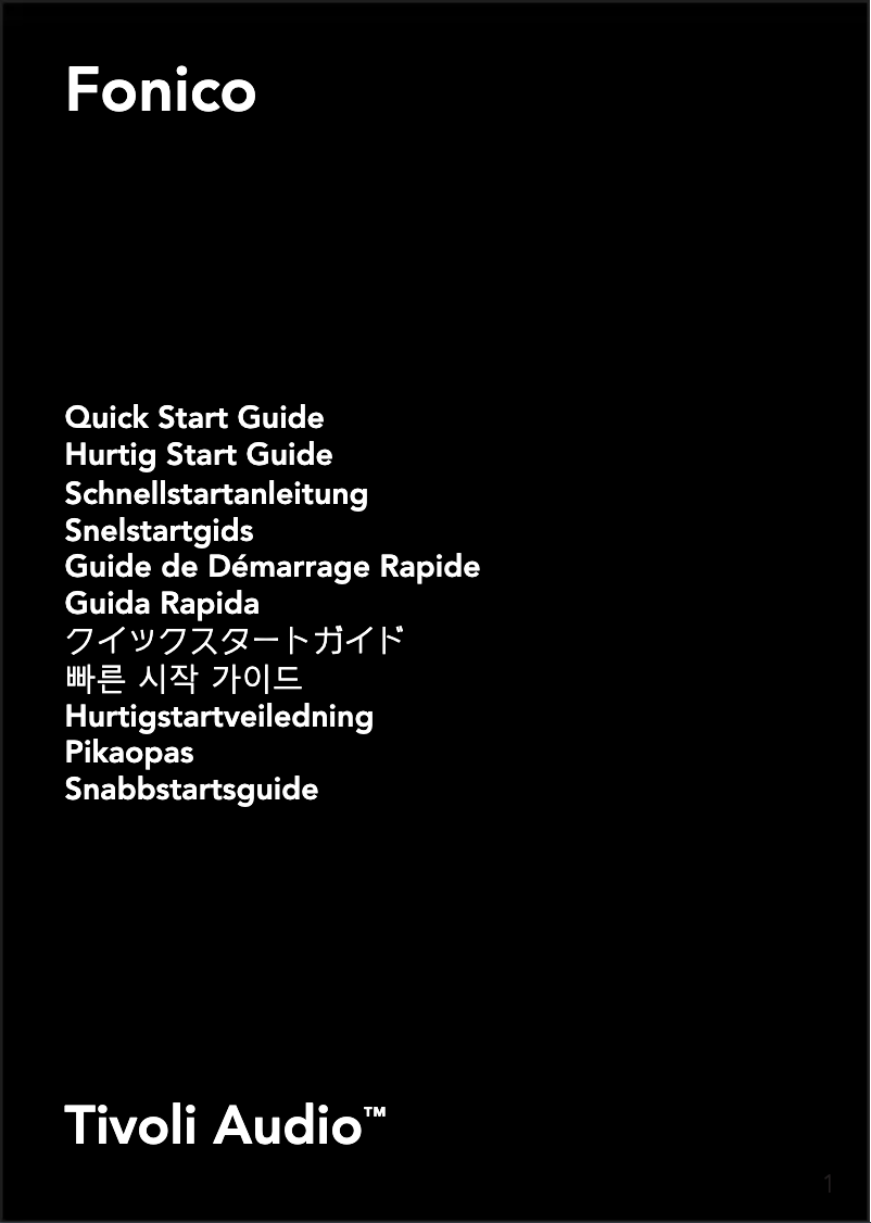 Página 1 del manual Manual de usuario Tivoli Audio Fonico