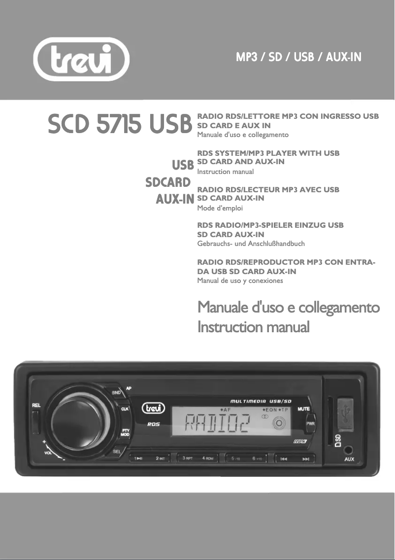 Page n°1 - Manuel utilisateur Trevi SDC 5715 USB