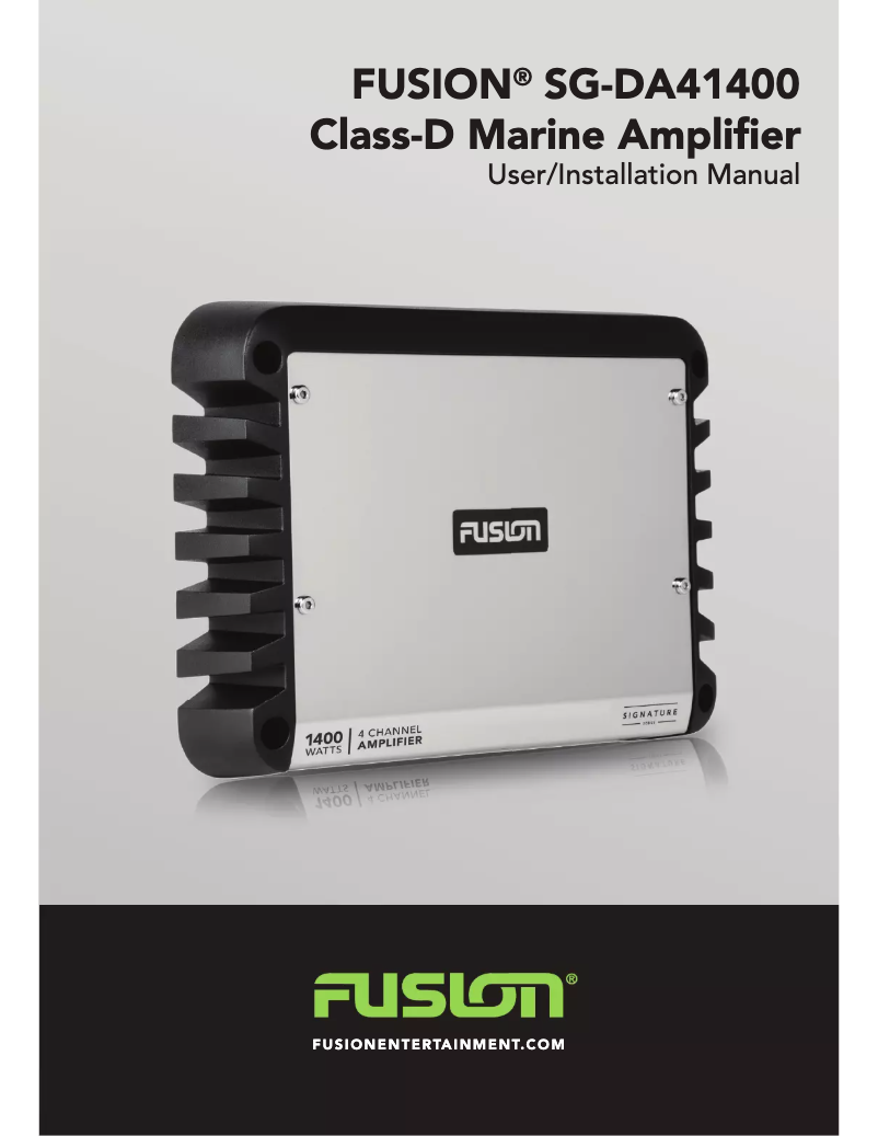 Page 1 de la notice Manuel utilisateur Fusion SG-DA41400