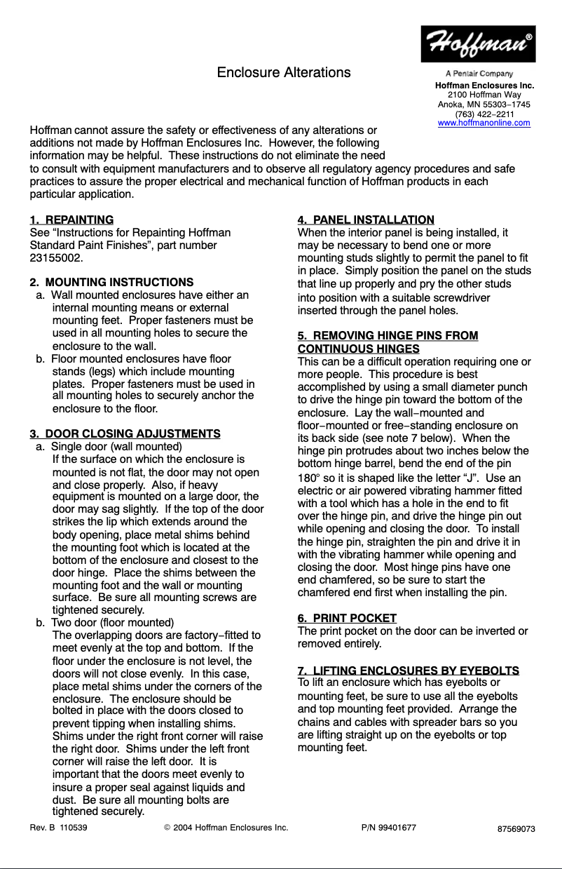 Página 1 del manual Manual de usuario Hoffman A42SA3210LPPL