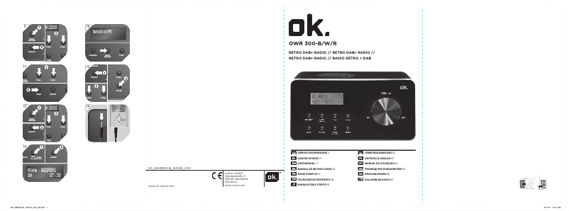 Page 1 de la notice Manuel utilisateur OK OWR 300-B